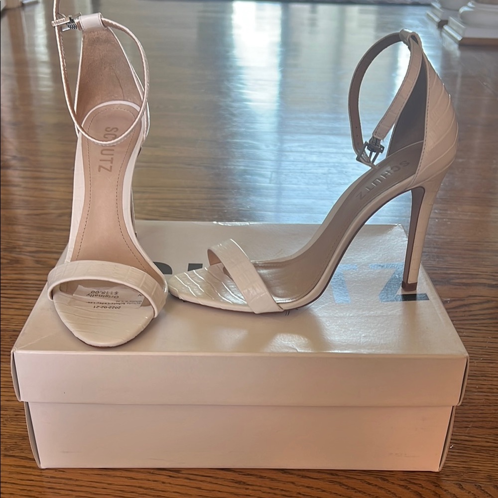 Women's Cream High Heel Sandals
